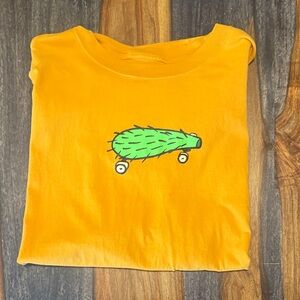 Nike Orange Tee with Green Skate Cactus Graphic